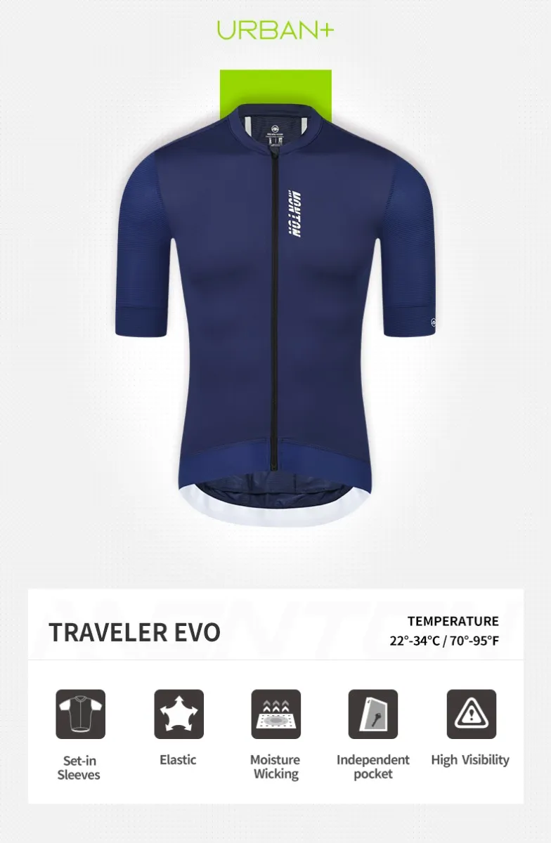WOMENS CYCLING JERSEY URBAN TRAVELER EVO LAPIS BLUE