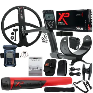 XP Deus Metal Detector w/ MI-6 Pinpointer, Remote, X35 Coil & more