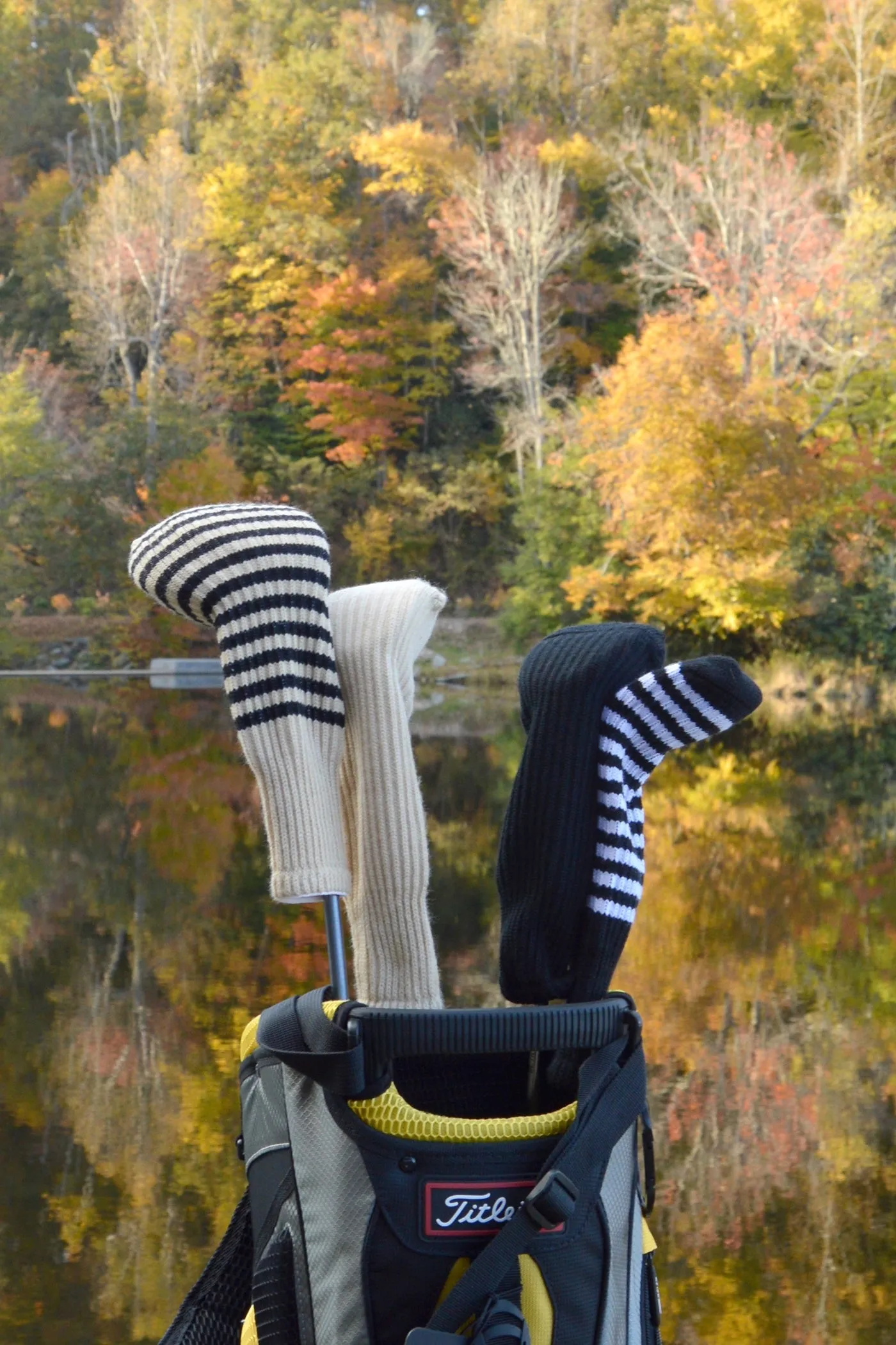 Yellow and Black Club Sock Golf Headcover
