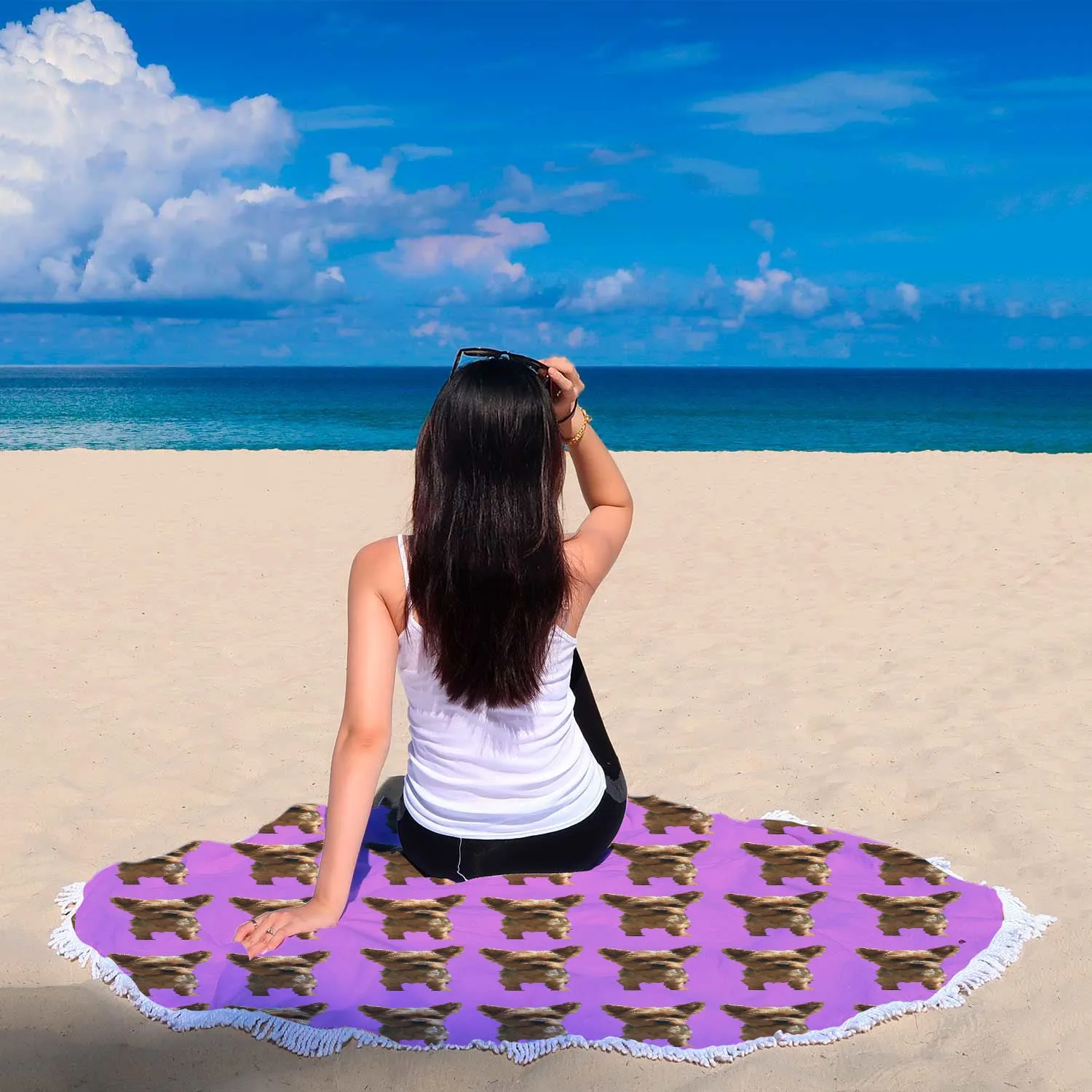 Yorkshire Terrier Beach Blanket